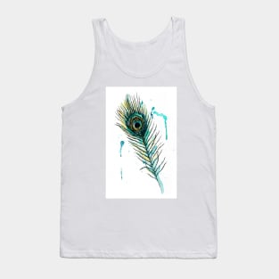 Peacock feather Image Tank Top